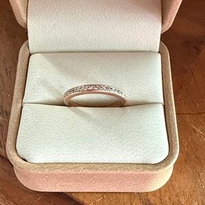 Rose Gold & Diamond Half Eternity Band